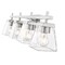 Z-Lite Lauren Vanity, 4-Light, 30.5 In.W x 6.5 In.L x 8.5 In.H, Brushed Nickel/Clear 819-4V-BN - alternate 3